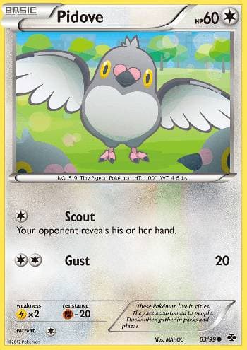Carta Pidove (83/99) do set Próximos Destinos — Pokémon TCG | Bynx