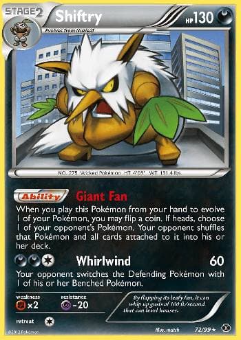 Carta Shiftry (72/99) do set Próximos Destinos — Pokémon TCG | Bynx