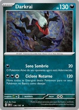 Carta Darkrai (136/197) do set Obsidiana em Chamas — Pokémon TCG | Bynx