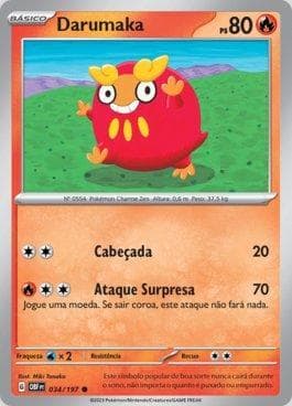 Carta Darumaka (034/197) do set Obsidiana em Chamas — Pokémon TCG | Bynx