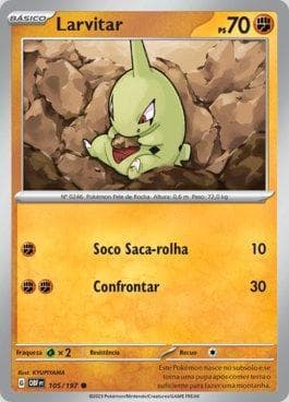 Carta Larvitar (105/197) do set Obsidiana em Chamas — Pokémon TCG | Bynx