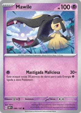 Carta Mawile (089/197) do set Obsidiana em Chamas — Pokémon TCG | Bynx