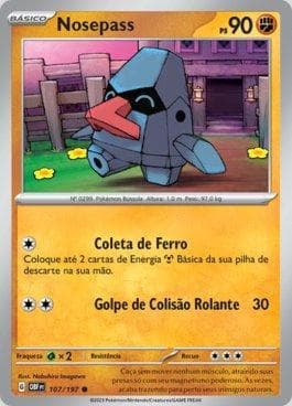 Carta Nosepass (107/197) do set Obsidiana em Chamas — Pokémon TCG | Bynx