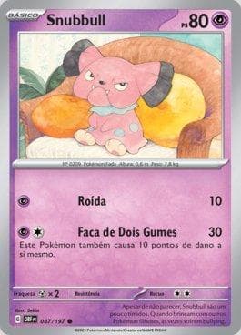 Carta Snubbull (087/197) do set Obsidiana em Chamas — Pokémon TCG | Bynx