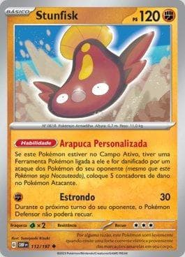 Carta Stunfisk (112/197) do set Obsidiana em Chamas — Pokémon TCG | Bynx
