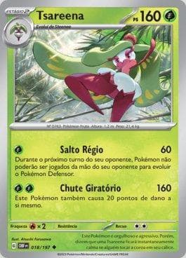 Carta Tsareena (018/197) do set Obsidiana em Chamas — Pokémon TCG | Bynx