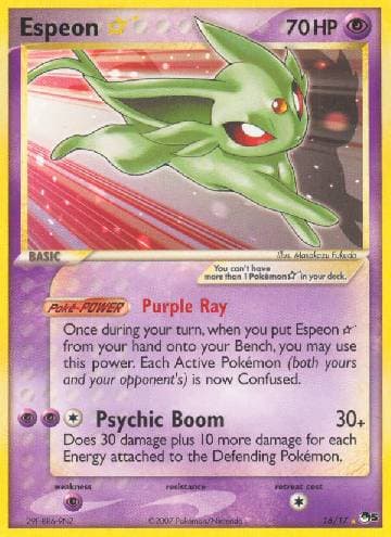 Carta Espeon Star (16/17) do set POP Series 5 — Pokémon TCG | Bynx