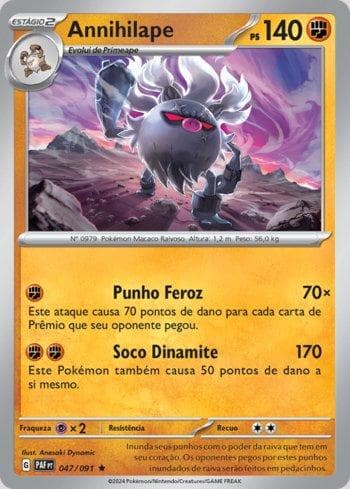 Carta Annihilape (047/091) do set Destinos de Paldea — Pokémon TCG | Bynx