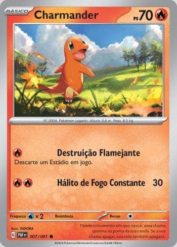 Carta Charmander (007/091) do set Destinos de Paldea — Pokémon TCG | Bynx