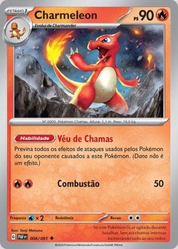 Carta Charmeleon (008/091) do set Destinos de Paldea — Pokémon TCG | Bynx