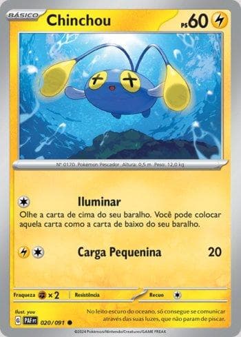 Carta Chinchou (020/091) do set Destinos de Paldea — Pokémon TCG | Bynx
