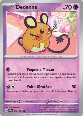 Carta Dedenne (036/091) do set Destinos de Paldea — Pokémon TCG | Bynx