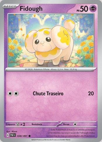 Carta Fidough (038/091) do set Destinos de Paldea — Pokémon TCG | Bynx