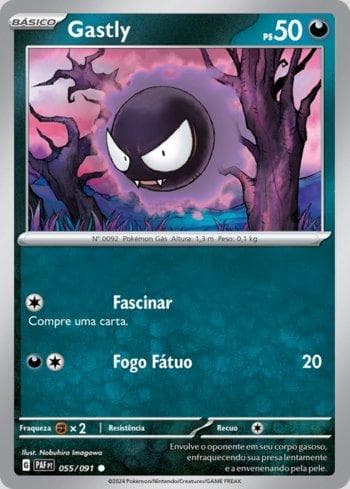 Carta Gastly (055/091) do set Destinos de Paldea — Pokémon TCG | Bynx