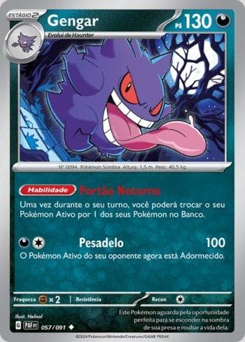 Carta Gengar (057/091) do set Destinos de Paldea — Pokémon TCG | Bynx