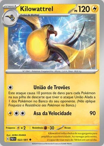 Carta Kilowattrel (022/091) do set Destinos de Paldea — Pokémon TCG | Bynx