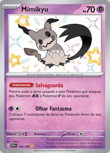 Carta Mimikyu (160/091) do set Destinos de Paldea — Pokémon TCG | Bynx