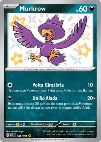 Carta Murkrow (181/091) do set Destinos de Paldea — Pokémon TCG | Bynx