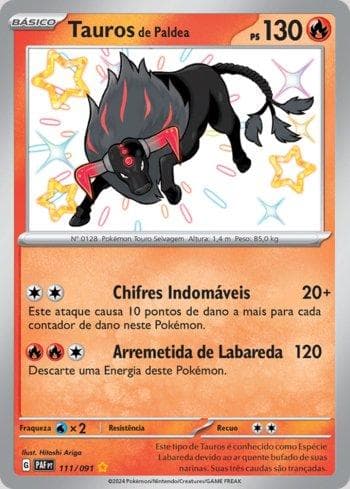 Carta Paldean Tauros (111/091) do set Destinos de Paldea — Pokémon TCG | Bynx