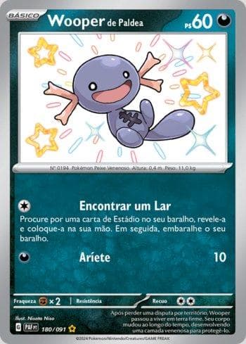 Carta Paldean Wooper (180/091) do set Destinos de Paldea — Pokémon TCG | Bynx