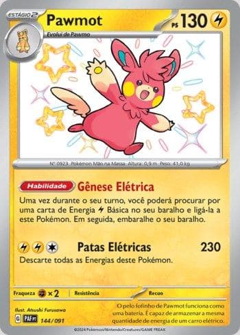 Carta Pawmot (144/091) do set Destinos de Paldea — Pokémon TCG | Bynx
