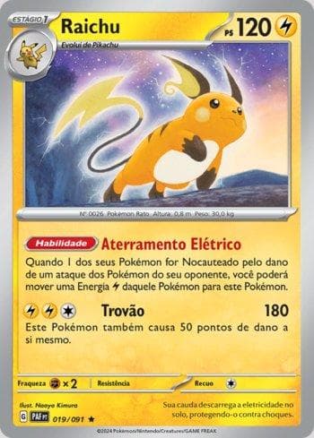 Carta Raichu (019/091) do set Destinos de Paldea — Pokémon TCG | Bynx