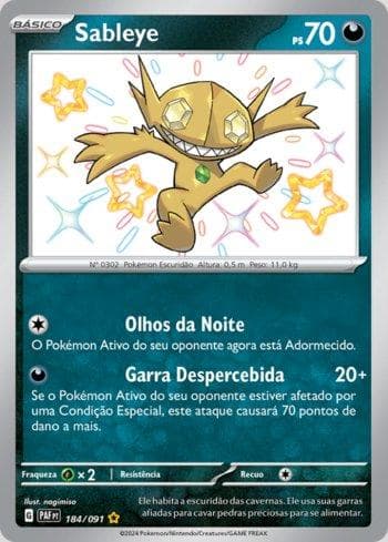 Carta Sableye (184/091) do set Destinos de Paldea — Pokémon TCG | Bynx