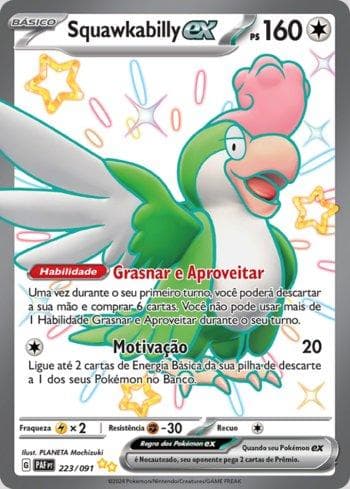 Carta Squawkabilly ex (223/091) do set Destinos de Paldea — Pokémon TCG | Bynx