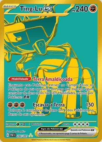 Carta Ting-Lu ex (244/091) do set Destinos de Paldea — Pokémon TCG | Bynx