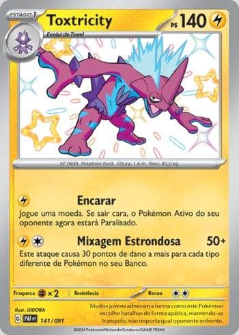 Carta Toxtricity (141/091) do set Destinos de Paldea — Pokémon TCG | Bynx