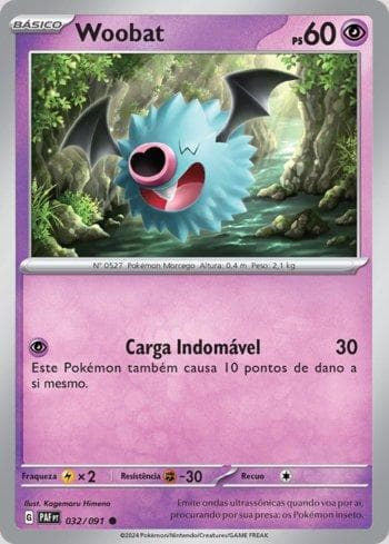 Carta Woobat (032/091) do set Destinos de Paldea — Pokémon TCG | Bynx