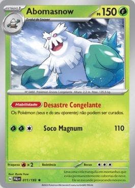 Carta Abomasnow (011/193) do set Evoluções em Paldea — Pokémon TCG | Bynx
