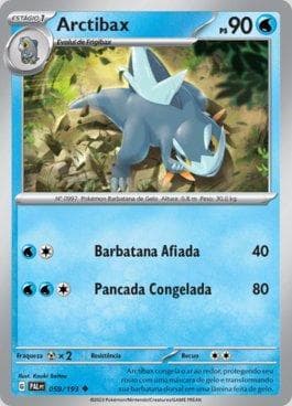 Carta Arctibax (059/193) do set Evoluções em Paldea — Pokémon TCG | Bynx