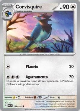 Carta Corvisquire (165/193) do set Evoluções em Paldea — Pokémon TCG | Bynx
