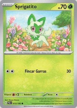 Carta Sprigatito (013/193) do set Evoluções em Paldea — Pokémon TCG | Bynx