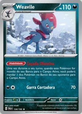 Carta Weavile (134/193) do set Evoluções em Paldea — Pokémon TCG | Bynx