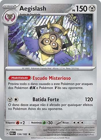 Carta Aegislash (134/182) do set Fenda Paradoxal — Pokémon TCG | Bynx