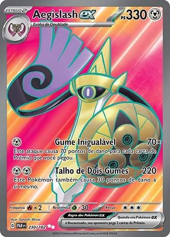 Carta Aegislash ex (230/182) do set Fenda Paradoxal — Pokémon TCG | Bynx