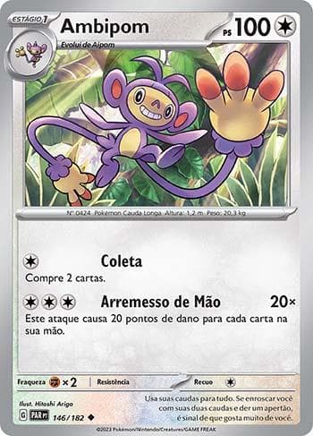 Carta Ambipom (146/182) do set Fenda Paradoxal — Pokémon TCG | Bynx