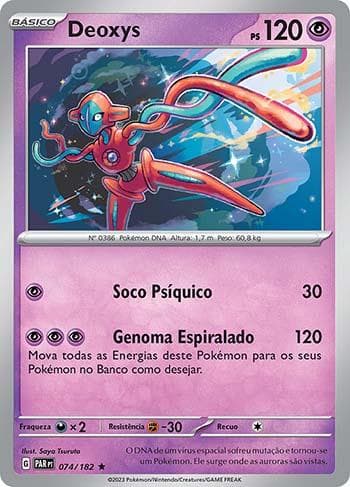 Carta Deoxys (074/182) do set Fenda Paradoxal — Pokémon TCG | Bynx