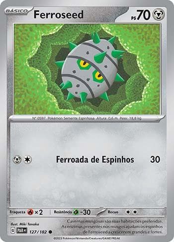 Carta Ferroseed (127/182) do set Fenda Paradoxal — Pokémon TCG | Bynx