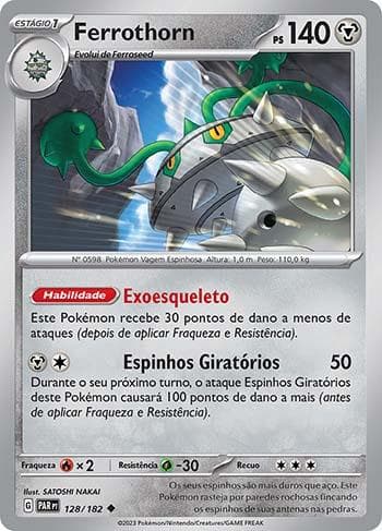 Carta Ferrothorn (128/182) do set Fenda Paradoxal — Pokémon TCG | Bynx