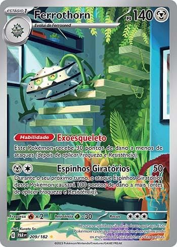 Carta Ferrothorn (209/182) do set Fenda Paradoxal — Pokémon TCG | Bynx