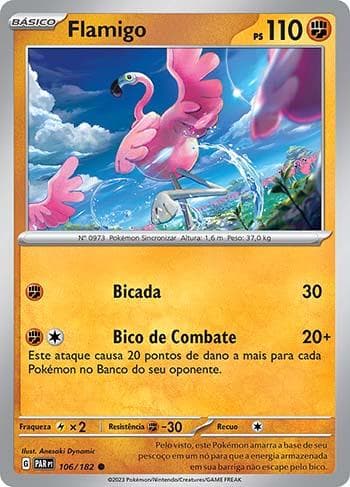 Carta Flamigo (106/182) do set Fenda Paradoxal — Pokémon TCG | Bynx