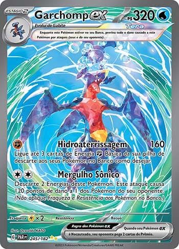 Carta Garchomp ex (245/182) do set Fenda Paradoxal — Pokémon TCG | Bynx