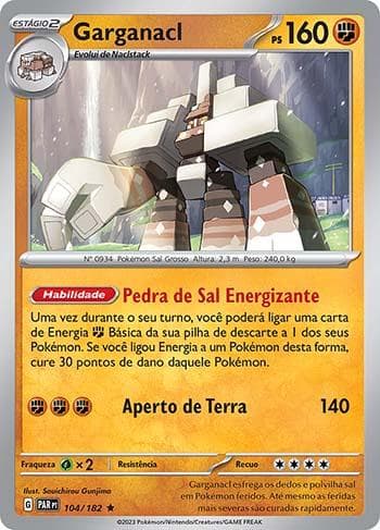 Carta Garganacl (104/182) do set Fenda Paradoxal — Pokémon TCG | Bynx