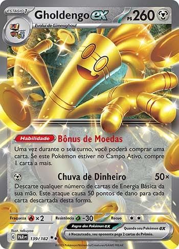 Carta Gholdengo ex (139/182) do set Fenda Paradoxal — Pokémon TCG | Bynx