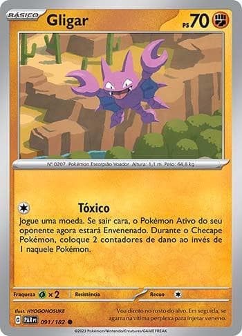 Carta Gligar (091/182) do set Fenda Paradoxal — Pokémon TCG | Bynx