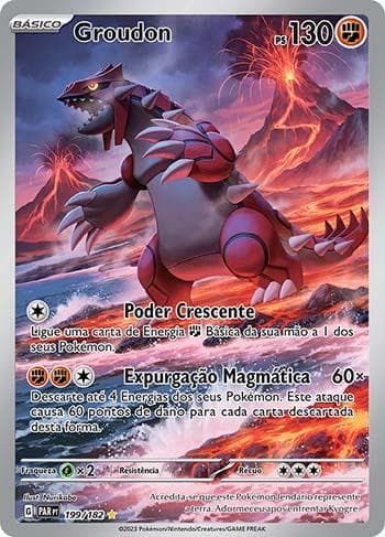 Carta Groudon (199/182) do set Fenda Paradoxal — Pokémon TCG | Bynx