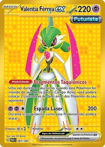 Carta Iron Valiant ex (261/182) do set Fenda Paradoxal — Pokémon TCG | Bynx